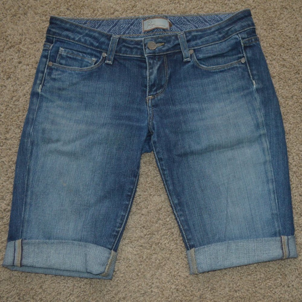 Women's  PAIGE Denim  Knee Shorts Size 28